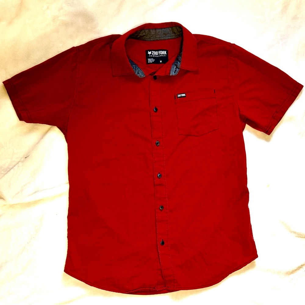 Zoo York Men's Bold Red Casual Shirt size medium